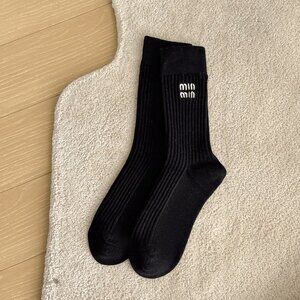 Miu Miu Monochrome Casual Socks